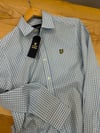 MEN2093 L.LS MAVİ KARELİ PAMUKLU GÖMLEK