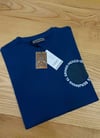 MEN2097 L.BNJ ÖN/ARKA BASKILI MAVİ T-SHIRT