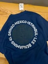MEN2097 L.BNJ ÖN/ARKA BASKILI MAVİ T-SHIRT