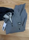 MEN2098 KARL L. YARIM FERMUARLI GRİ SWEAT