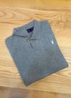 MEN2114 PRL YAKALI GRİ TRİKO T-SHIRT