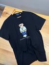 MEN2115 BEAR BASKILI SİYAH T-SHIRT