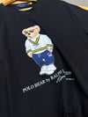 MEN2115 BEAR BASKILI SİYAH T-SHIRT
