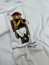 MEN2127 PRL BEAR BASKILI BEYAZ T-SHIRT