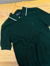MEN2142 PRL YAKALI KOYU YEŞİL TRİKO T-SHIRT