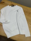 MEN2147 PRL KÜÇÜK NAKIŞLI BEYAZ PAMUKLU SWEAT