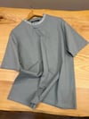 MEN2150 KARL L. DOKUMA YAKA AÇIK MAVİ TOK T-SHIRT