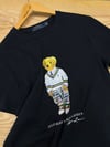 MEN2159 PRL BEAR BASKILI SİYAH T-SHIRT