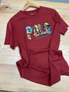 MEN2163 PRL NAKIŞLI PAMUKLU KİREMİT T-SHIRT