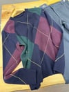 MEN2164 BAKLAVA DESENLİ KOYU LACİVERT KAZAK
