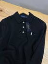 MEN2192 PRL YARIM DÜĞMELİ SİYAH PAMUKLU SWEAT