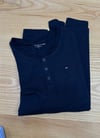 MEN2206 TM DÜĞMELİ  LACİVERT UZUN KOL T-SHIRT