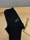 MEN2212  TM BEYAZ NAKIŞLI SİYAH EŞOFMAN ALTI