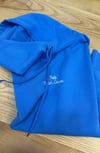 MEN2260 PRL NAKIŞLI KAPÜŞONLU MAVİ SWEAT