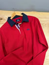 MEN2264 L.MRTN NAKIŞLI KIRMIZI UZUN KOL POLO T-SHIRT
