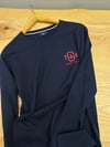 MEN2265 GNT BASKILI LACİVERT UZUN KOL T-SHIRT