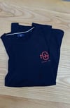 MEN2265 GNT BASKILI LACİVERT UZUN KOL T-SHIRT