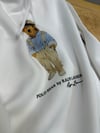 MEN2281 PRL BEAR BASKILI KAPÜŞONLU BEYAZ SWEAT