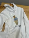 MEN2281 PRL BEAR BASKILI KAPÜŞONLU BEYAZ SWEAT
