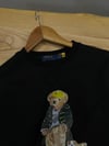 MEN2326 BEAR BASKILI BİSİKLET YAKA SWEAT