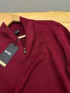 MEN2329 B.S YARIM FERMUARLI BORDO TRİKO KAZAK