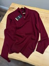 MEN2329 B.S YARIM FERMUARLI BORDO TRİKO KAZAK