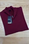 MEN2329 B.S YARIM FERMUARLI BORDO TRİKO KAZAK