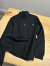 MEN2331 LCT YARIM FERMUARLI LOOSE FİT SİYAH SWEAT