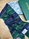 MEN2334 BR UNISEX KOYU YEŞİL/LACİVERT EKOSE ATKI