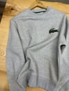 MEN2336 LCT BÜYÜK LOGOLU BİSİKLET YAKA GRİ SWEAT