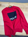 MEN2339 P.LO BASKILI KIRMIZI PAMUKLU İNCE SWEAT
