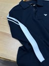 MEN2347 E.A EXCLUSIVE YARIM FERMUARLI LACİVERT TRİKO