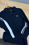 MEN2347 E.A EXCLUSIVE YARIM FERMUARLI LACİVERT TRİKO