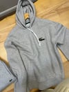MEN2378 LCT BÜYÜK LOGOLU KAPÜŞONLU GRİ SWEAT