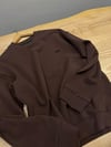 MEN2397 LCT LOOSE FİT TONTATON NAKIŞLI KAHVERENGİ MODAL SWEAT