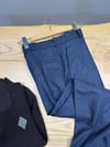 MEN2405 YÜN KARIŞIMLI KIRÇILLI LACİVERT PANTOLON