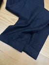 MEN2405 YÜN KARIŞIMLI KIRÇILLI LACİVERT PANTOLON