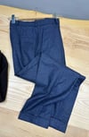 MEN2405 YÜN KARIŞIMLI KIRÇILLI LACİVERT PANTOLON