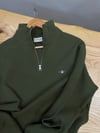 MEN2414 GNT YARIM FERMUARLI DOKULU YEŞİL SWEAT