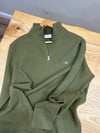 MEN2414 GNT YARIM FERMUARLI DOKULU YEŞİL SWEAT