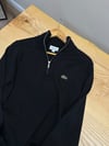 MEN2433 LCT YARIM FERMUARLI SLİM FİT SİYAH TRİKO KAZAK