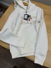 MEN2436 GNT NAKIŞLI KAPÜŞONLU BEYAZ SWEAT