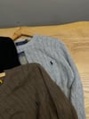 MEN2448 PRL SAÇ ÖRGÜLÜ BİSİKLET YAKA PAMUKLU KAZAK