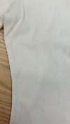 O013 KARE YAKA FİTLLİ KREM T-SHIRT