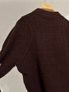 102007 Reglan Kollu Dokulu Hırka-Kahverengi
