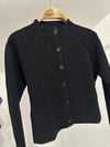 102007 Reglan Kollu Dokulu Hırka-Siyah