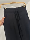 103011 Beli Bağcıklı Pantolon-Siyah