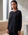 103012 İşlemeli Tunik-Siyah