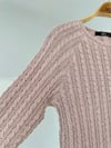 10468 Örgü Desenli Triko Kazak-Pembe