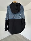 10512 Denim Garnili Pul İşlemeli Ceket-Siyah 
